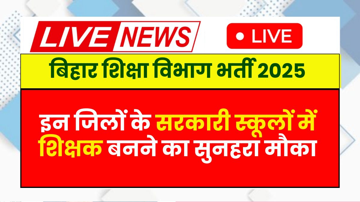 Contract Teacher Bharti 2025
